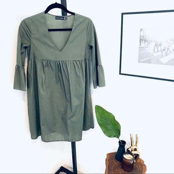 💙2 for $45💙 Olive Baby Doll Dress - Picture 3 of 9